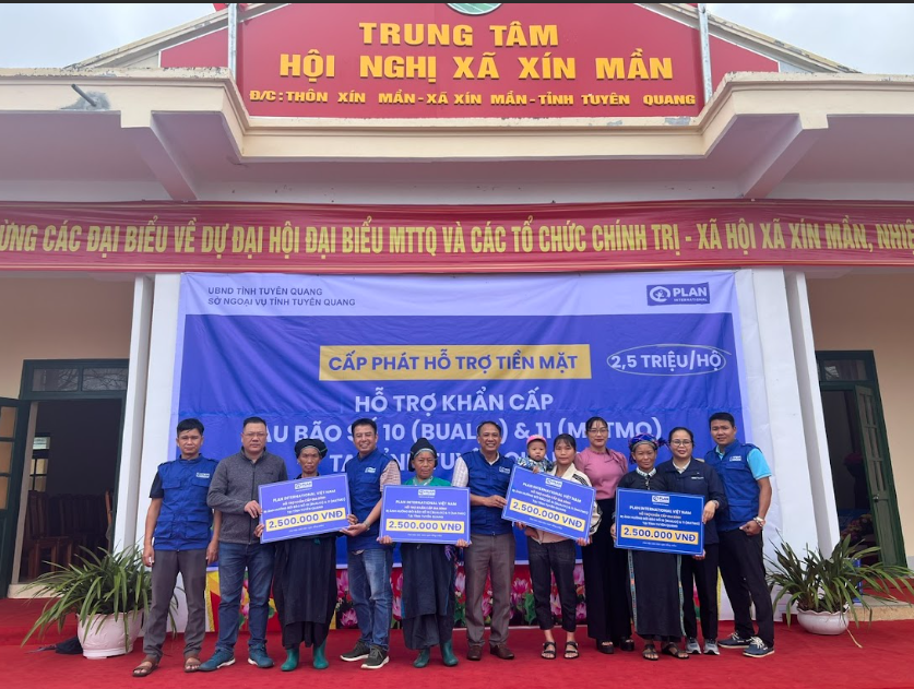 Plan International Việt Nam hỗ trợ khẩn cấp người dân Tuyên Quang khắc phục hậu quả mưa lũ